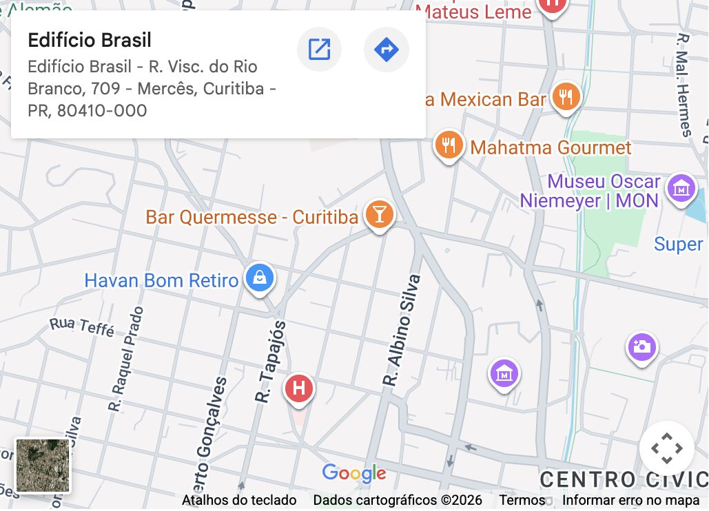 Mapa do Mercês com o Edifício Brasil em destaque